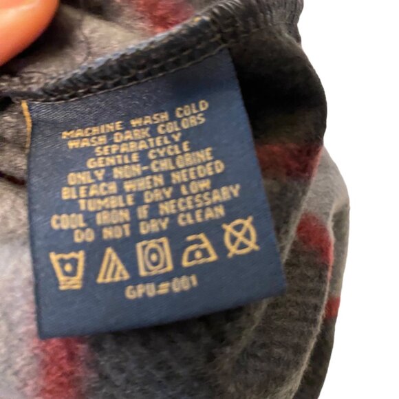 Freedom Foundry gray red plaid flannel shirt shacket pockets metal buttons men X - Picture 3 of 10